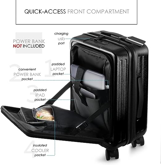 TravelArim 22 Inch Carry On Luggage 22x14x9 Airline Approved, Carry On Suitcase with Wheels
