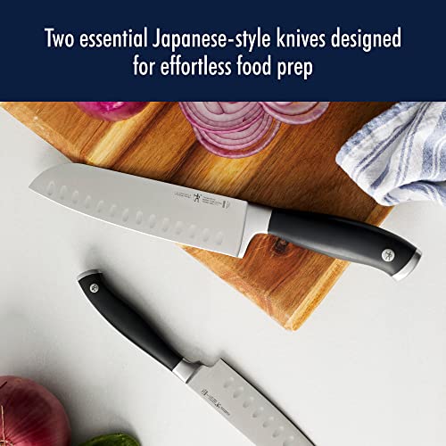 HENCKELS Elite RazorSharp 2Piece Santoku Knife Set, German