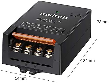dstfuy Remote Control Switch 12V,DC 12V/24V/48V/72V/40A Relay, Wireless RF Switch with 984FT ...