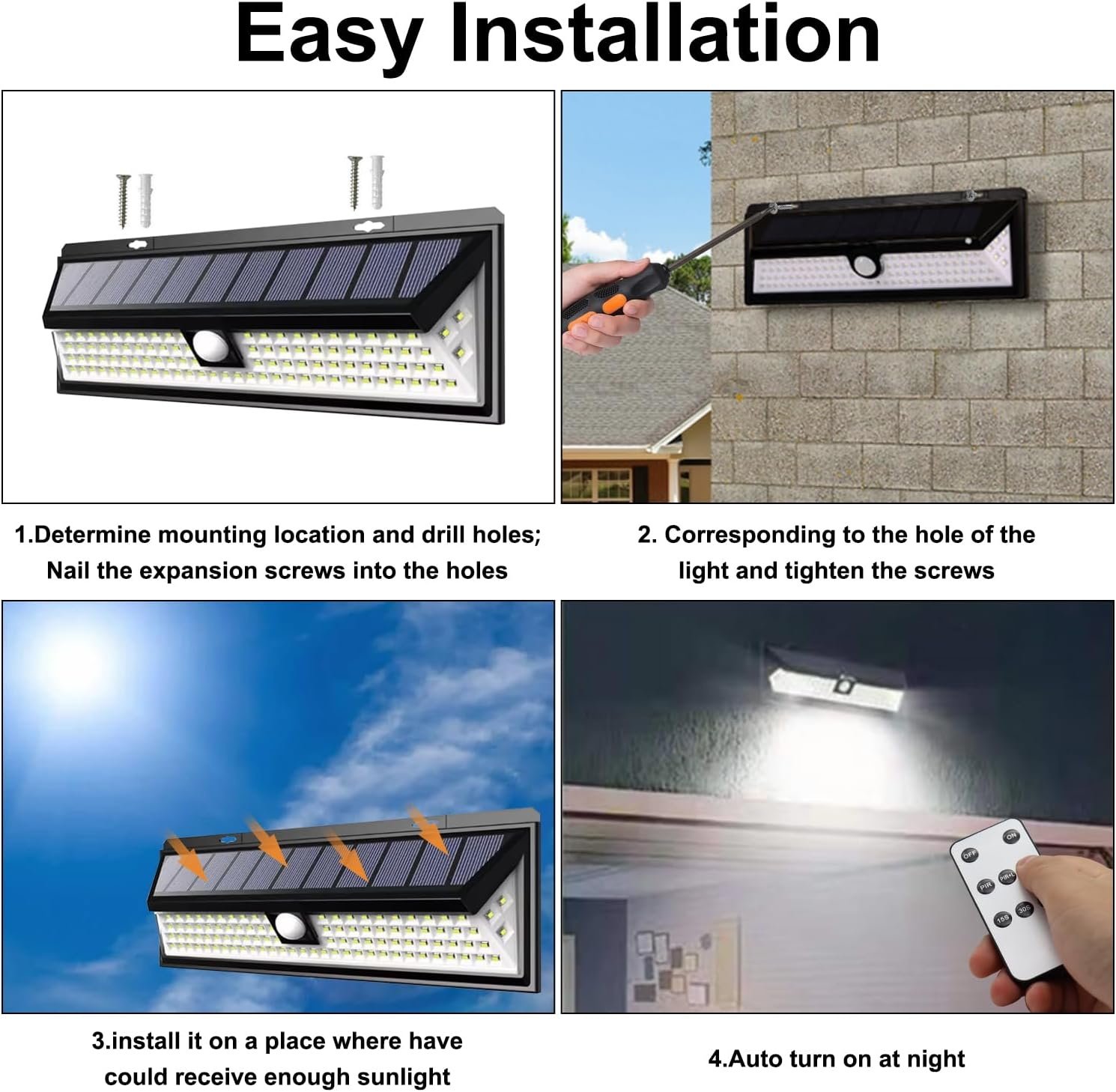 Solar Rv Light Solar RV Porch Light, 118 LED Motorhome Motion Sensor RV Exterior ...